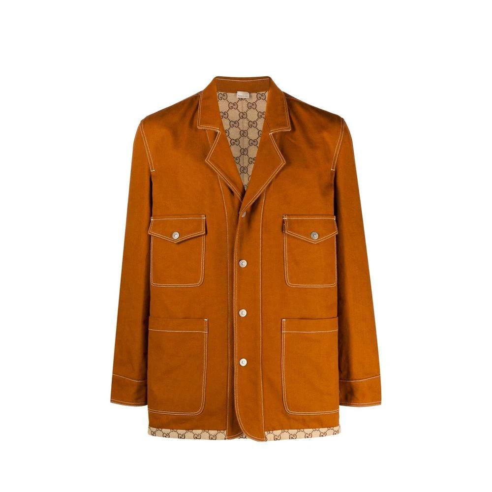 Gucci Brown Cotton Coat by Gucci
