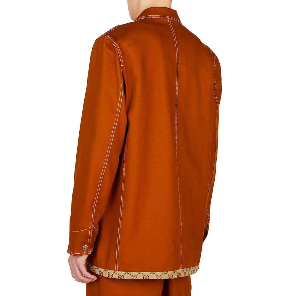 Gucci Brown Cotton Coat by Gucci