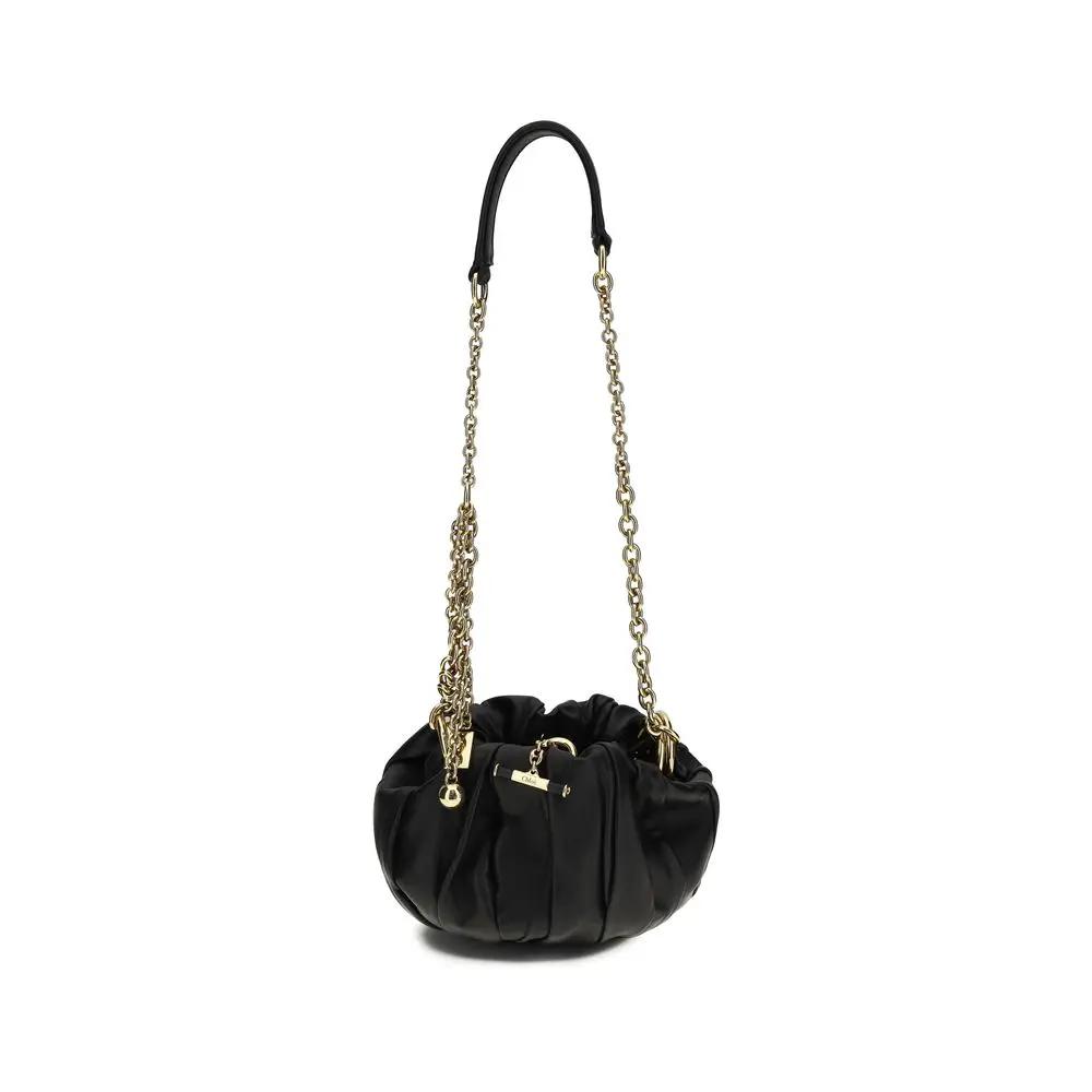 Chloé Black Lamb Ovis Aries Aries Shoulder Bag by Chloé