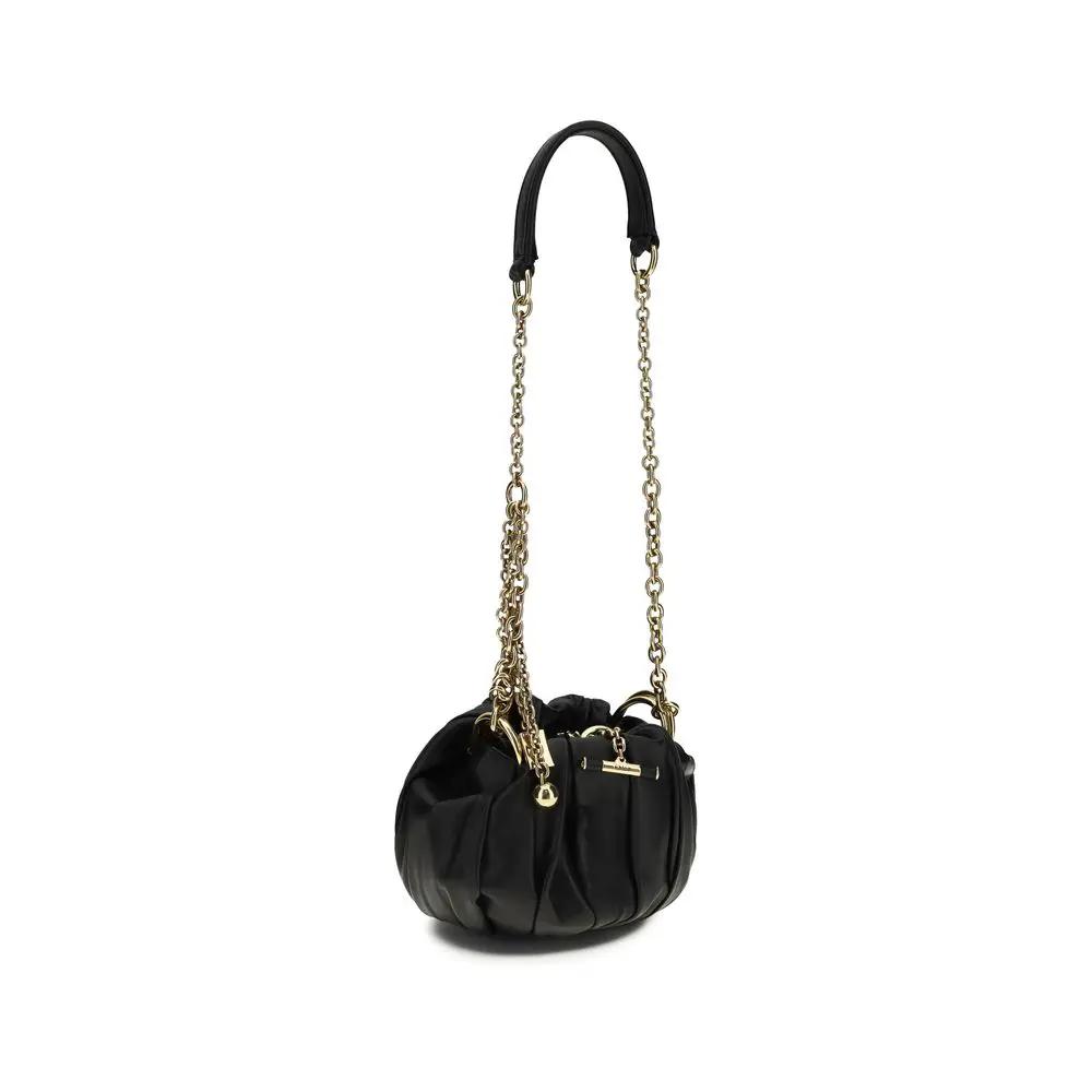 Chloé Black Lamb Ovis Aries Aries Shoulder Bag by Chloé