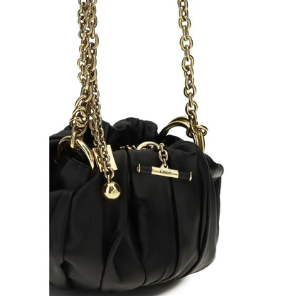 Chloé Black Lamb Ovis Aries Aries Shoulder Bag by Chloé
