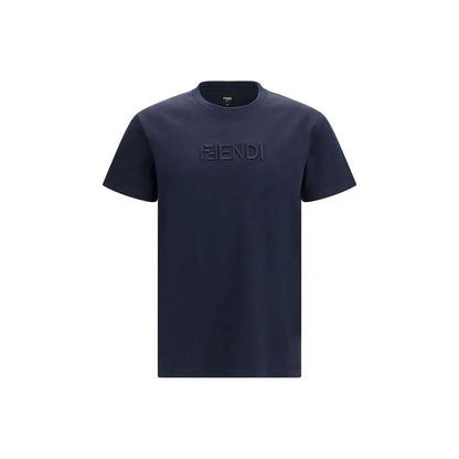 Fendi Blue Cotton T-Shirt by Fendi