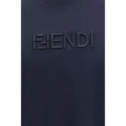 Fendi Blue Cotton T-Shirt by Fendi