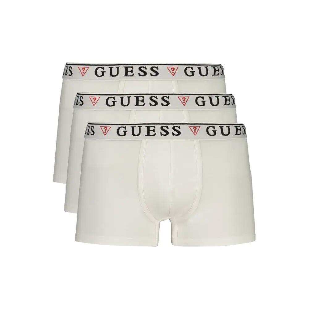 Guess Jeans White Cotton Men's Boxer by Guess Jeans