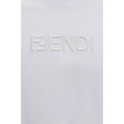 Fendi White Cotton T-Shirt