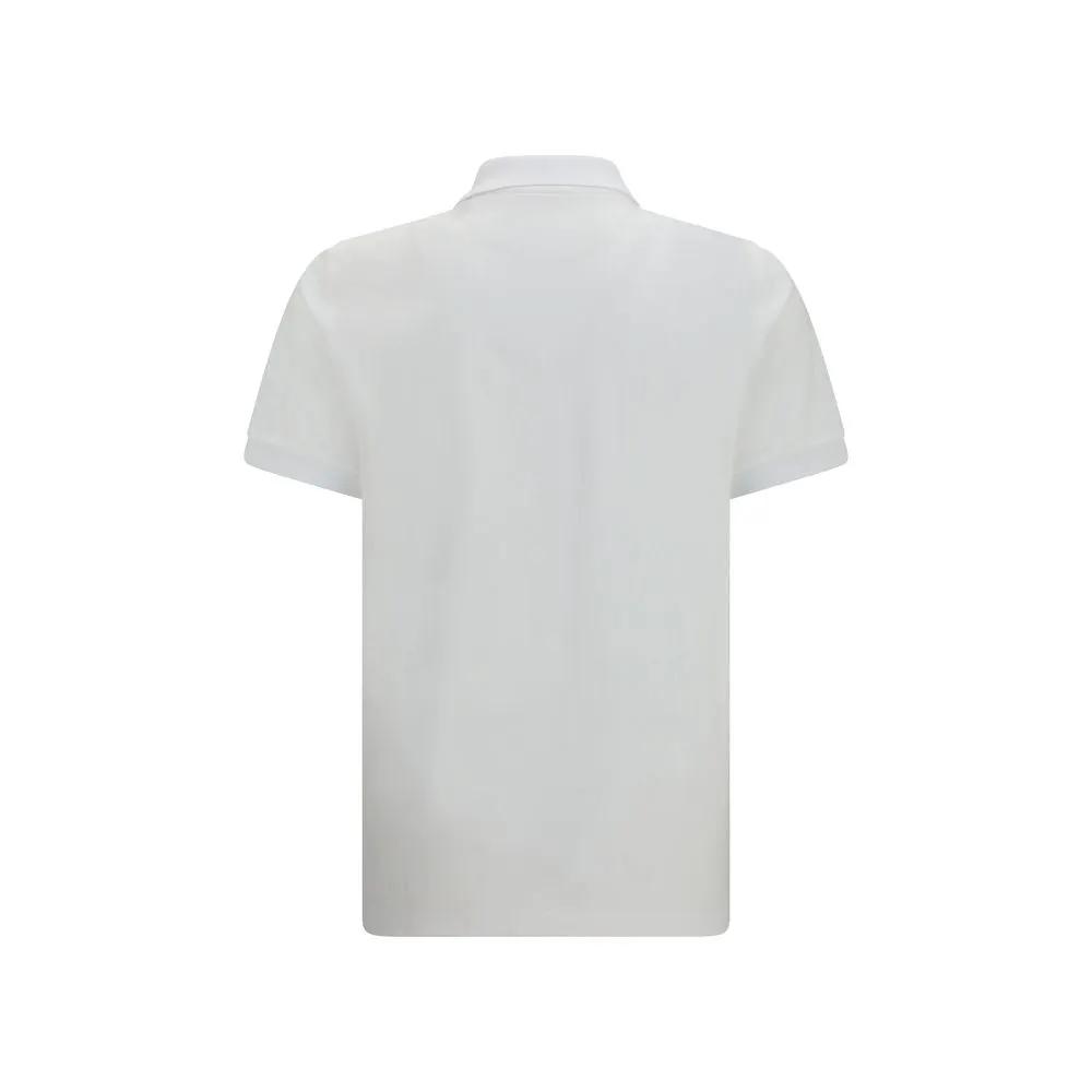 Fendi White Cotton Polo Shirt by Fendi