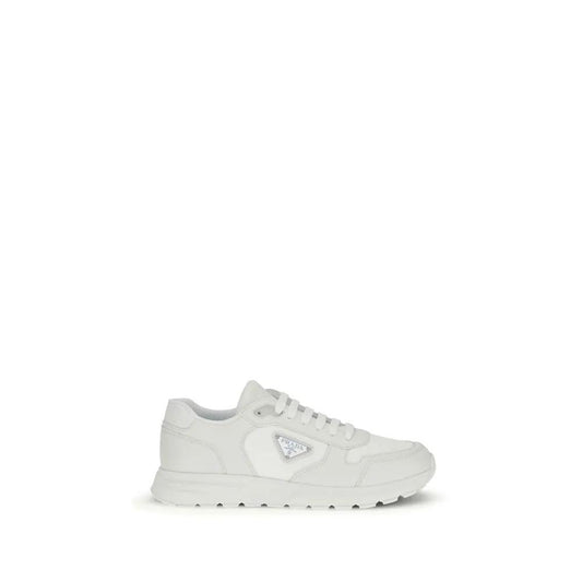 Prada White Recycled Polyamide Athletic Sneakers by Prada