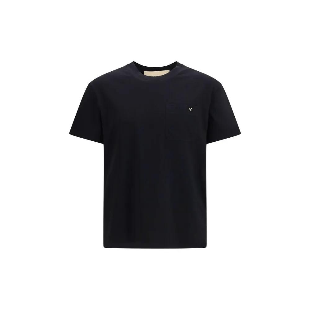 Valentino Black Cotton T-Shirt by Valentino