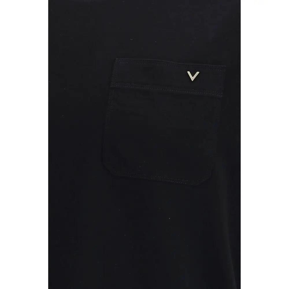 Valentino Black Cotton T-Shirt by Valentino