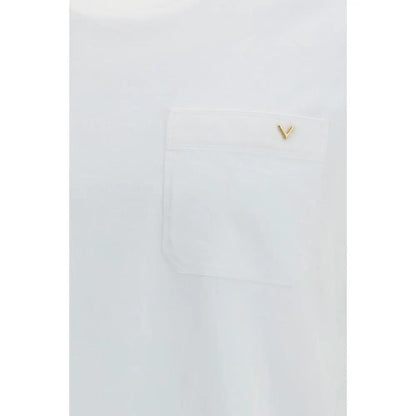 Valentino White Cotton T-Shirt by Valentino
