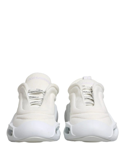 Dolce & Gabbana White Slip On Wave Low Top Sneakers Shoes by Dolce & Gabbana