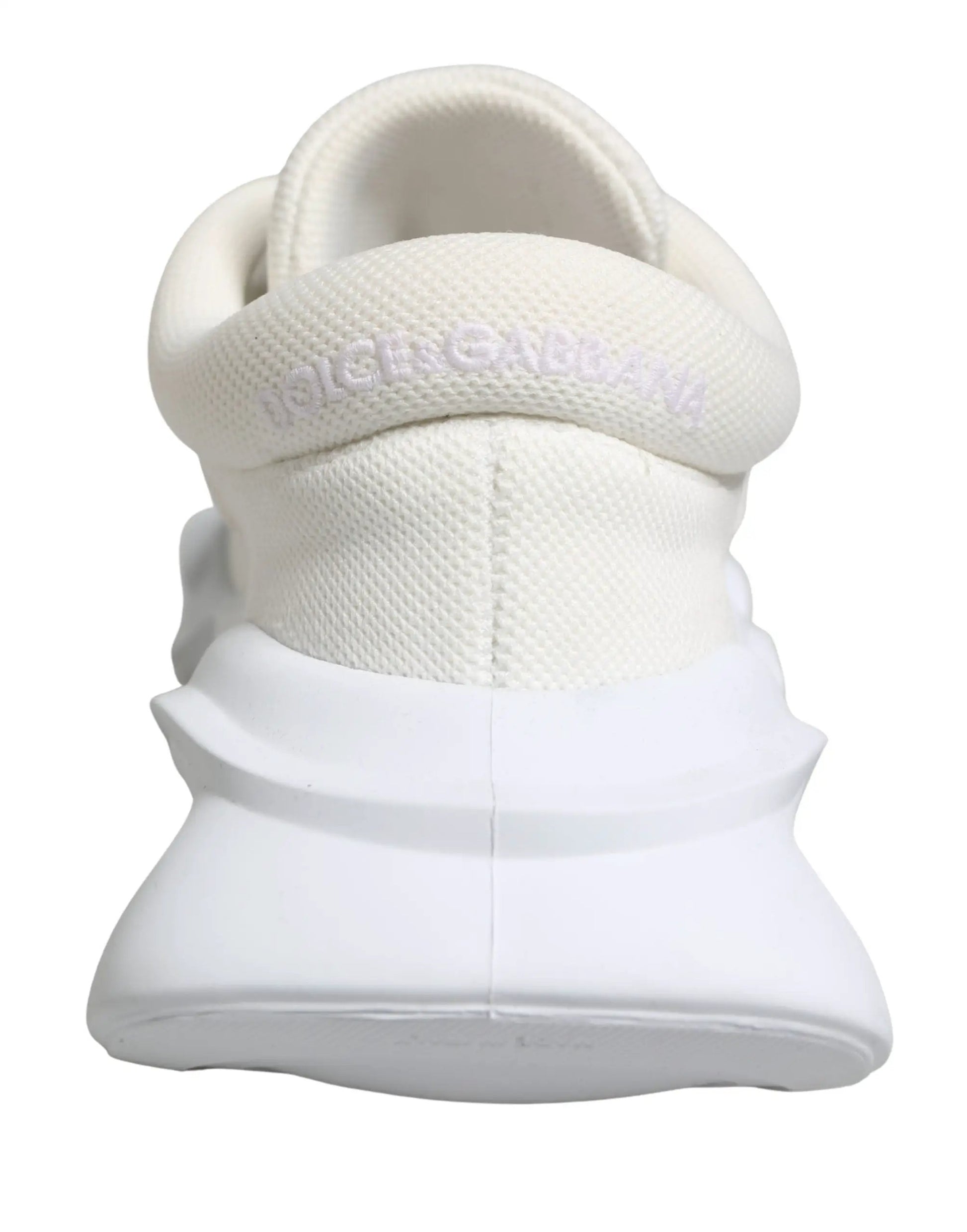 Dolce & Gabbana White Slip On Wave Low Top Sneakers Shoes by Dolce & Gabbana