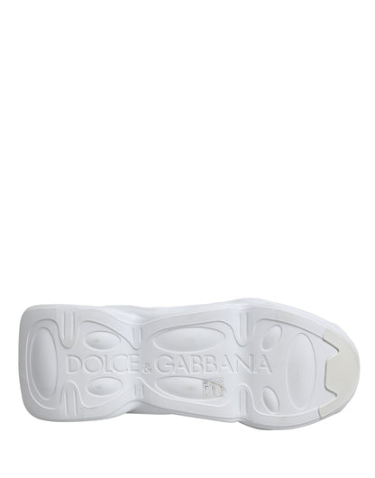 Dolce & Gabbana White Slip On Wave Low Top Sneakers Shoes