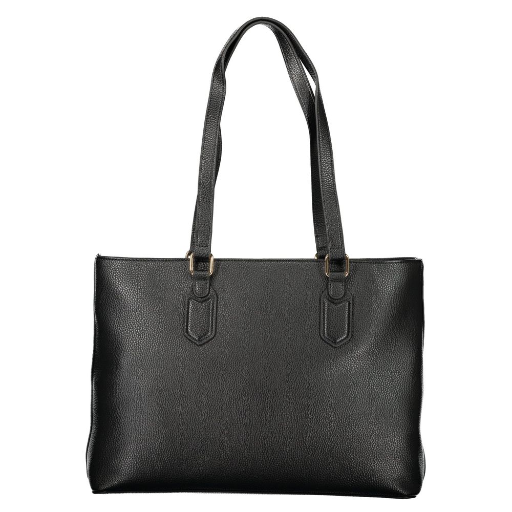 Valentino Black Polyethylene Handbag – Sac À Main Femme Double Anse