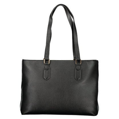 Valentino Black Polyethylene Handbag – Sac À Main Femme Double Anse