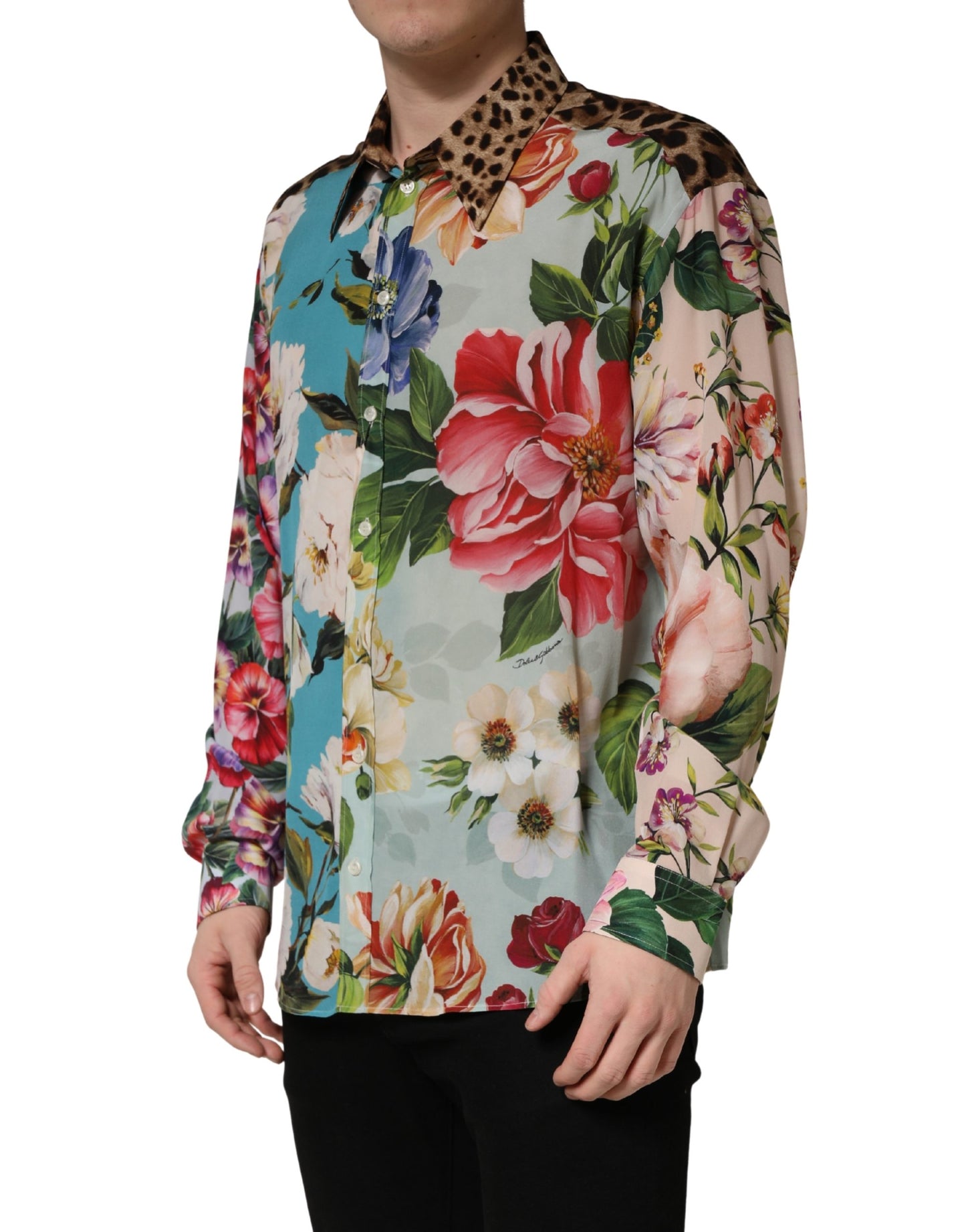 Dolce & Gabbana Chemise Homme — Imprimé Floral & Animal Print Col & Poignets | Slim Fit