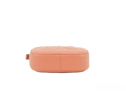 Michael Kors Jet Set Travel Medium Sherbert Leather Oval Camera Crossbody Bag by Michael Kors