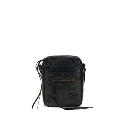 Balenciaga Black Lamb Ovis Aries Aries Shoulder Bag by Balenciaga
