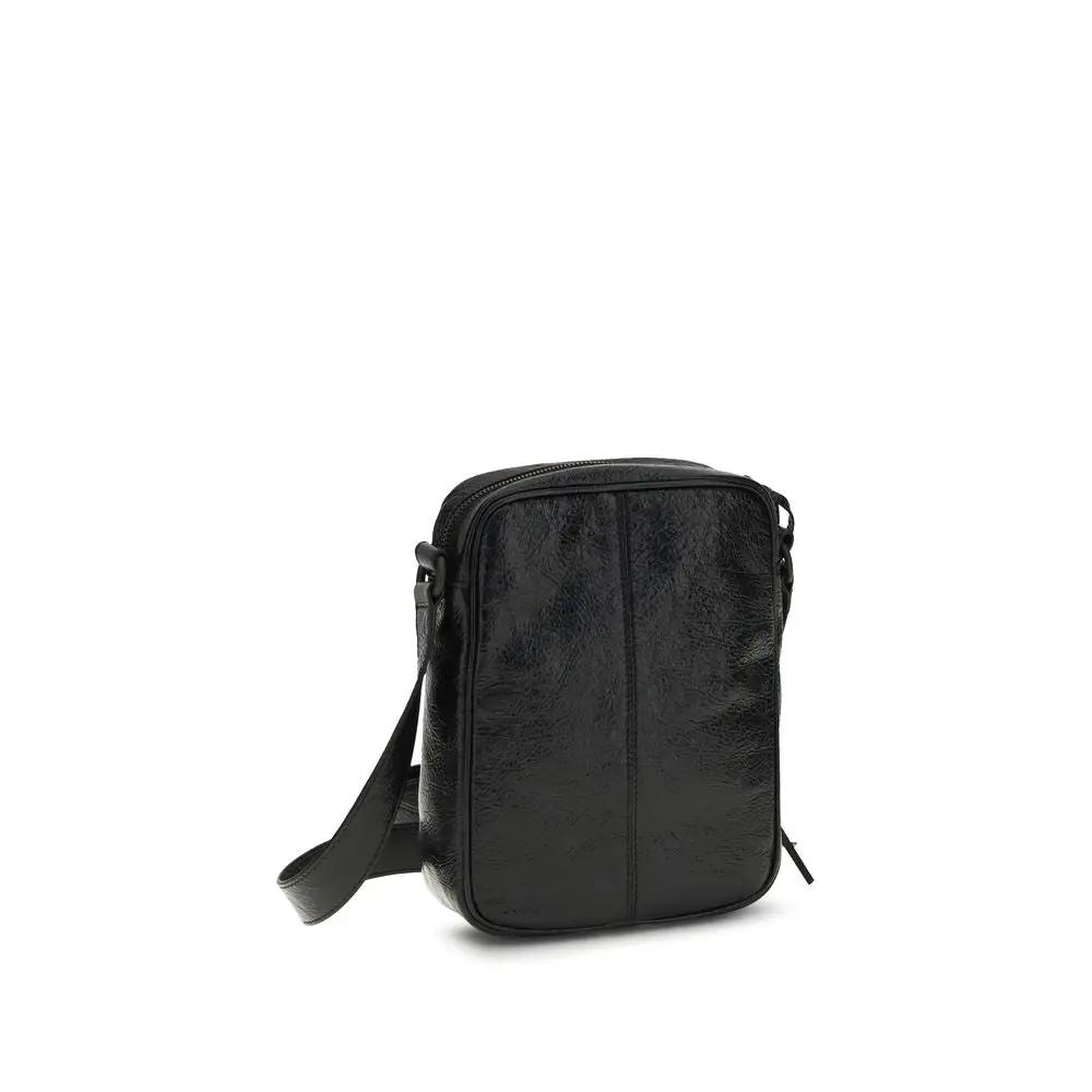 Balenciaga Black Lamb Ovis Aries Aries Shoulder Bag by Balenciaga