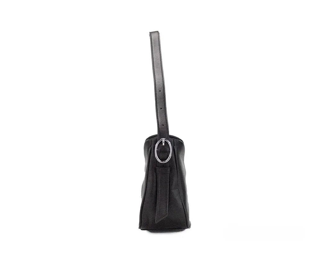 Marc Jacobs Tempo Small Black Smooth Leather Hobo Convertible Shoulder Bag Purse by Marc Jacobs