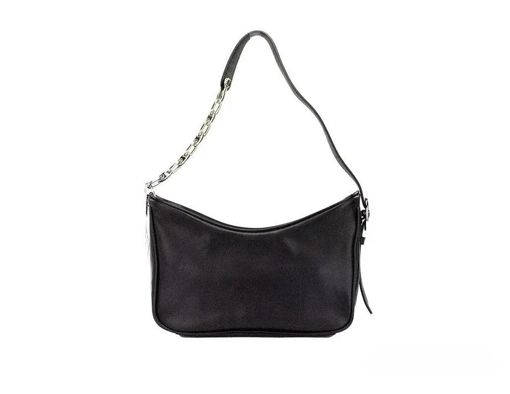 Marc Jacobs Tempo Small Black Smooth Leather Hobo Convertible Shoulder Bag Purse by Marc Jacobs