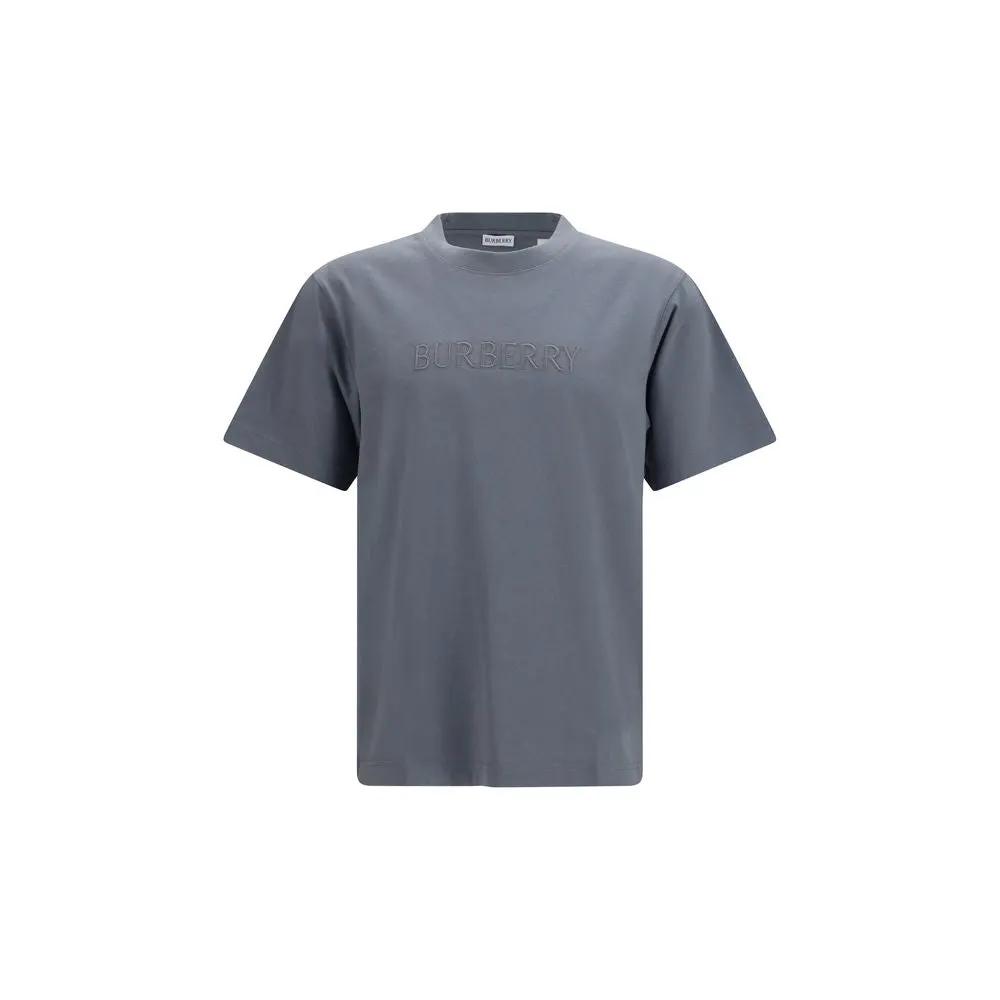 Burberry Gray Cotton T-Shirt by Burberry