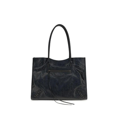 Balenciaga Black Lamb Ovis Aries Aries Shoulder Bag by Balenciaga