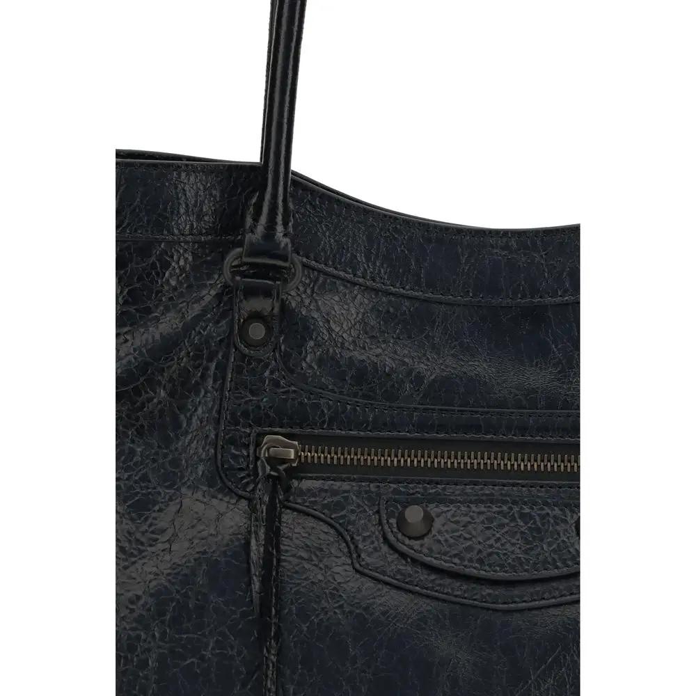 Balenciaga Black Lamb Ovis Aries Aries Shoulder Bag by Balenciaga