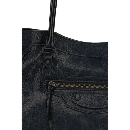 Balenciaga Black Lamb Ovis Aries Aries Shoulder Bag by Balenciaga