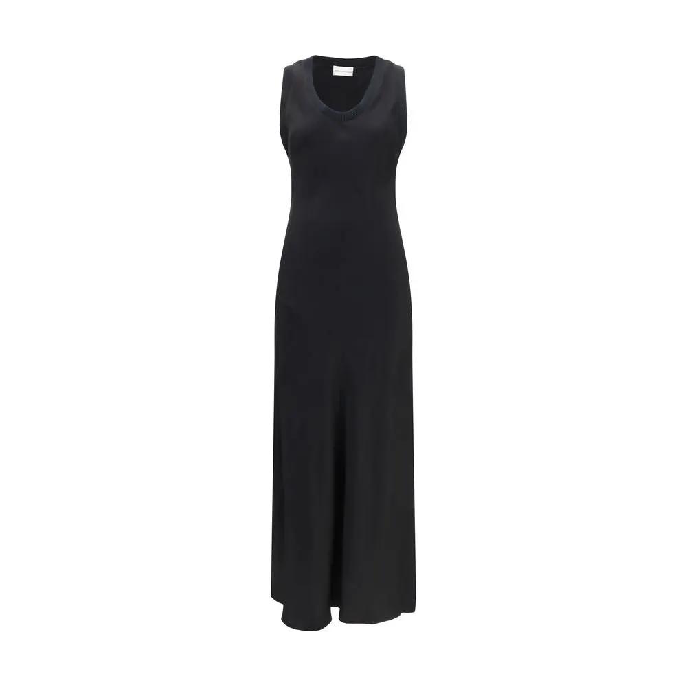 Ami Paris Black Viscose Casual Dress by Ami Paris