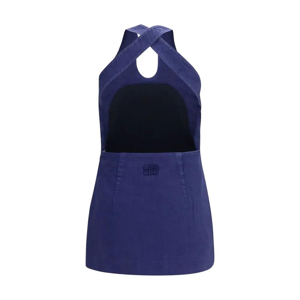 Miu Miu Blue Cotton Casual Dress by Miu Miu