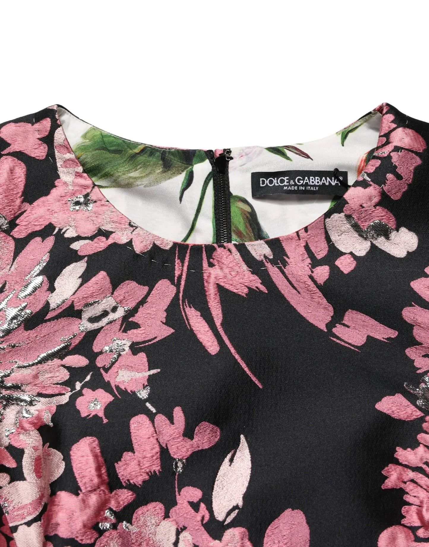 Dolce & Gabbana Multicolor Floral Brocade A-line Mini Dress by Dolce & Gabbana