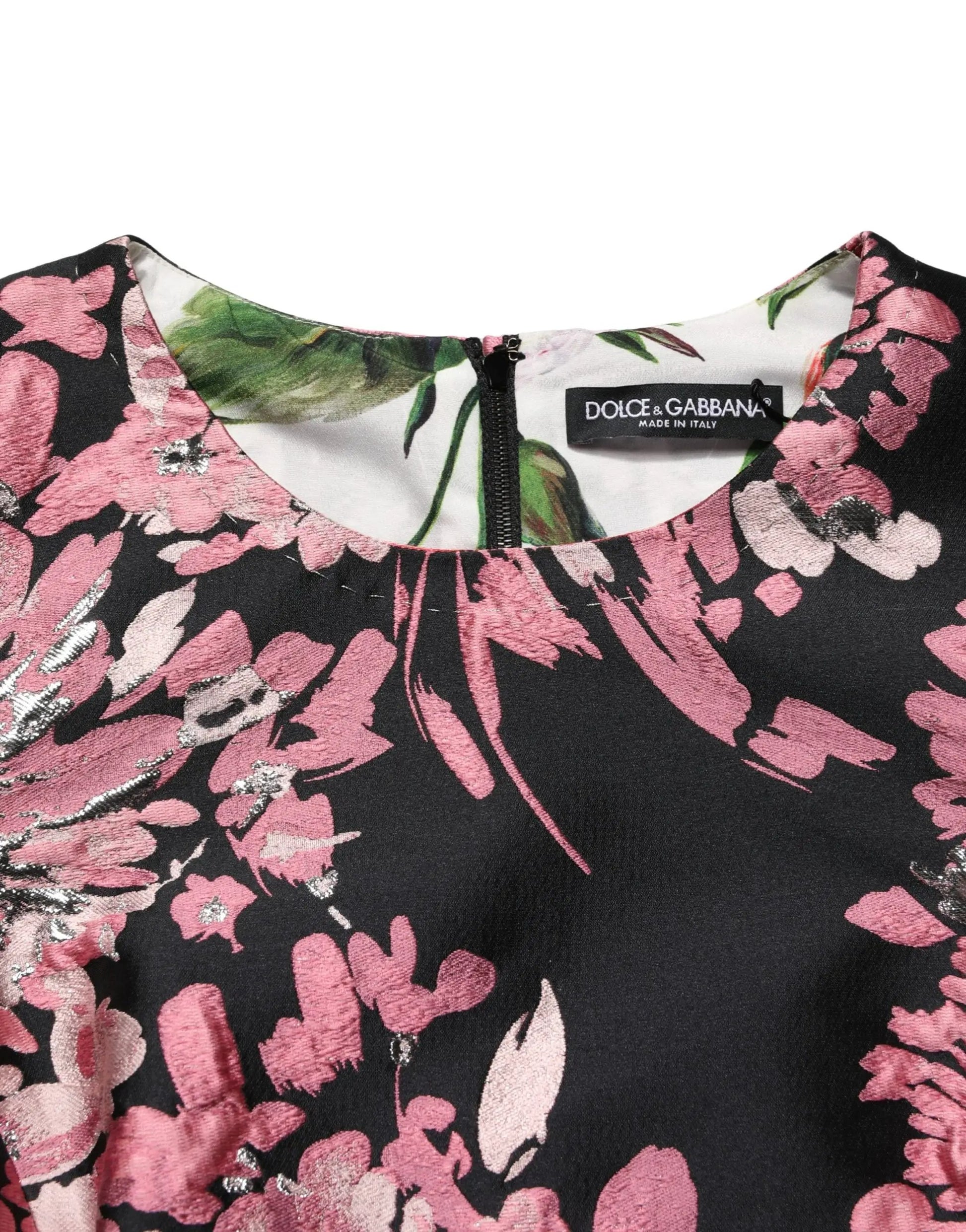 Dolce & Gabbana Multicolor Floral Brocade A-line Mini Dress by Dolce & Gabbana