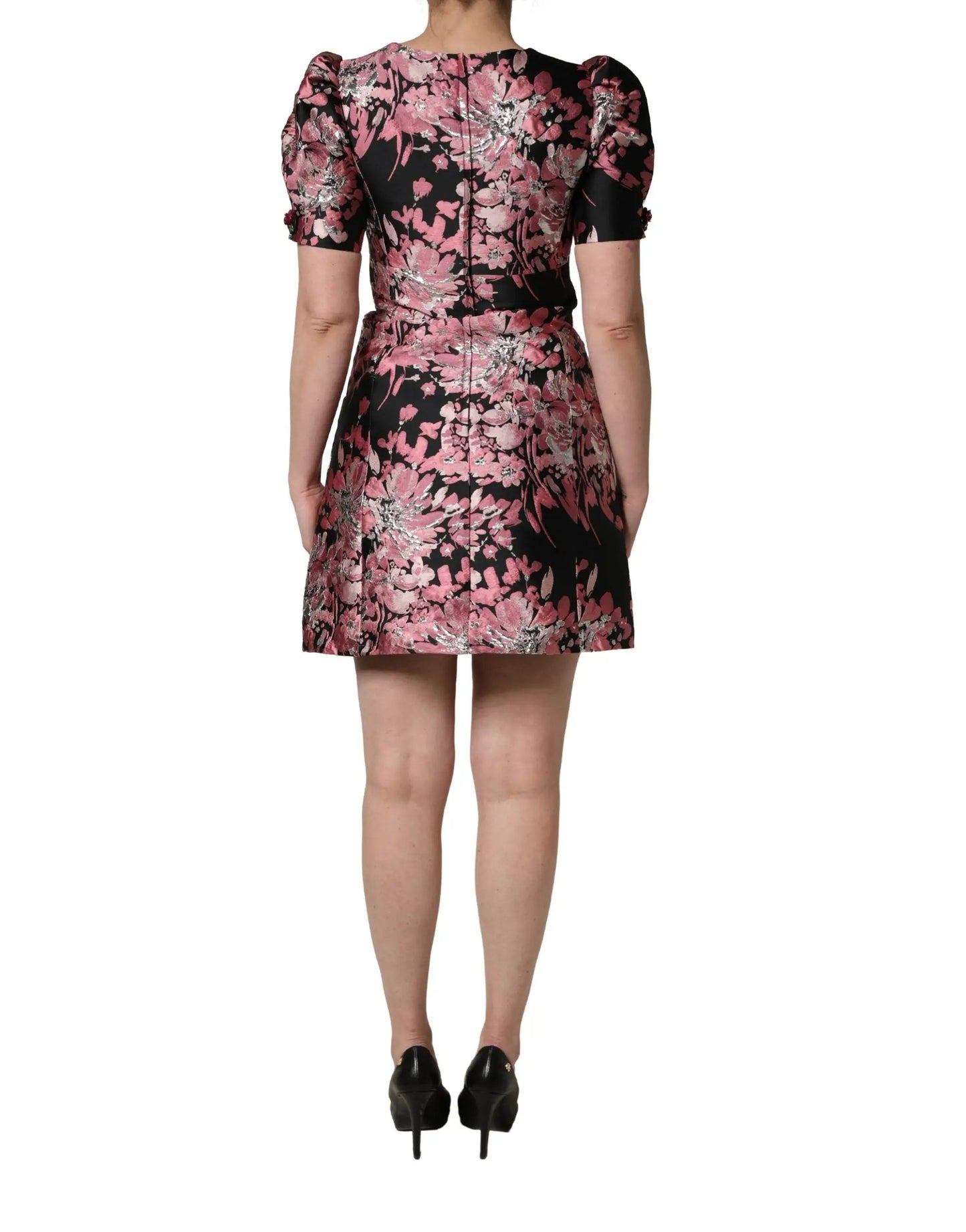 Dolce & Gabbana Multicolor Floral Brocade A-line Mini Dress by Dolce & Gabbana