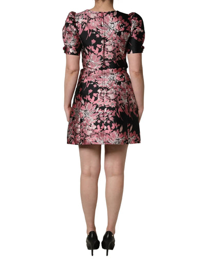 Dolce & Gabbana Multicolor Floral Brocade A-line Mini Dress by Dolce & Gabbana