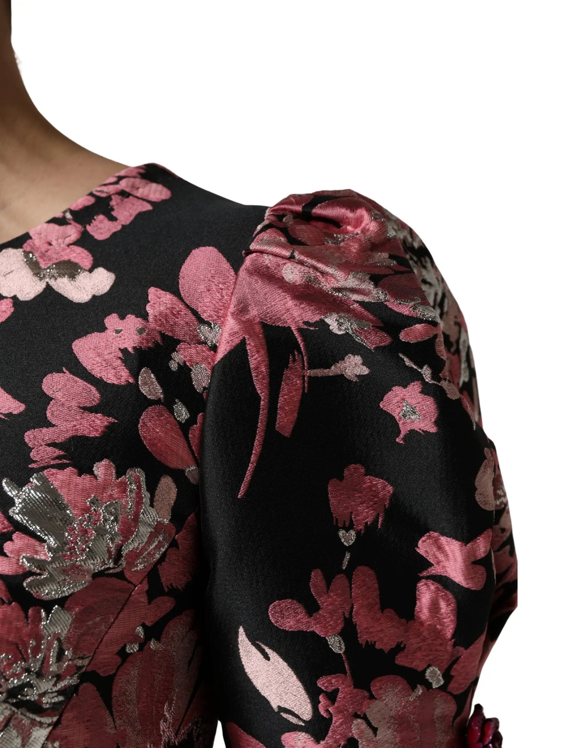 Dolce & Gabbana Multicolor Floral Brocade A-line Mini Dress by Dolce & Gabbana