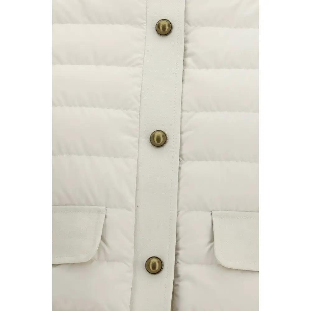 Moncler Beige Polyester Coat by Moncler