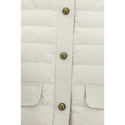Moncler Beige Polyester Coat by Moncler