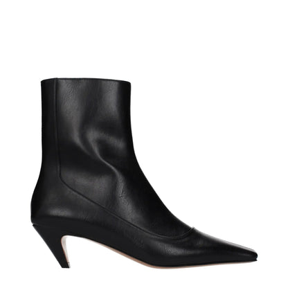 Stella McCartney Black Leather Ankle Boots by Stella McCartney
