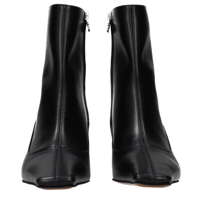 Stella McCartney Black Leather Ankle Boots by Stella McCartney