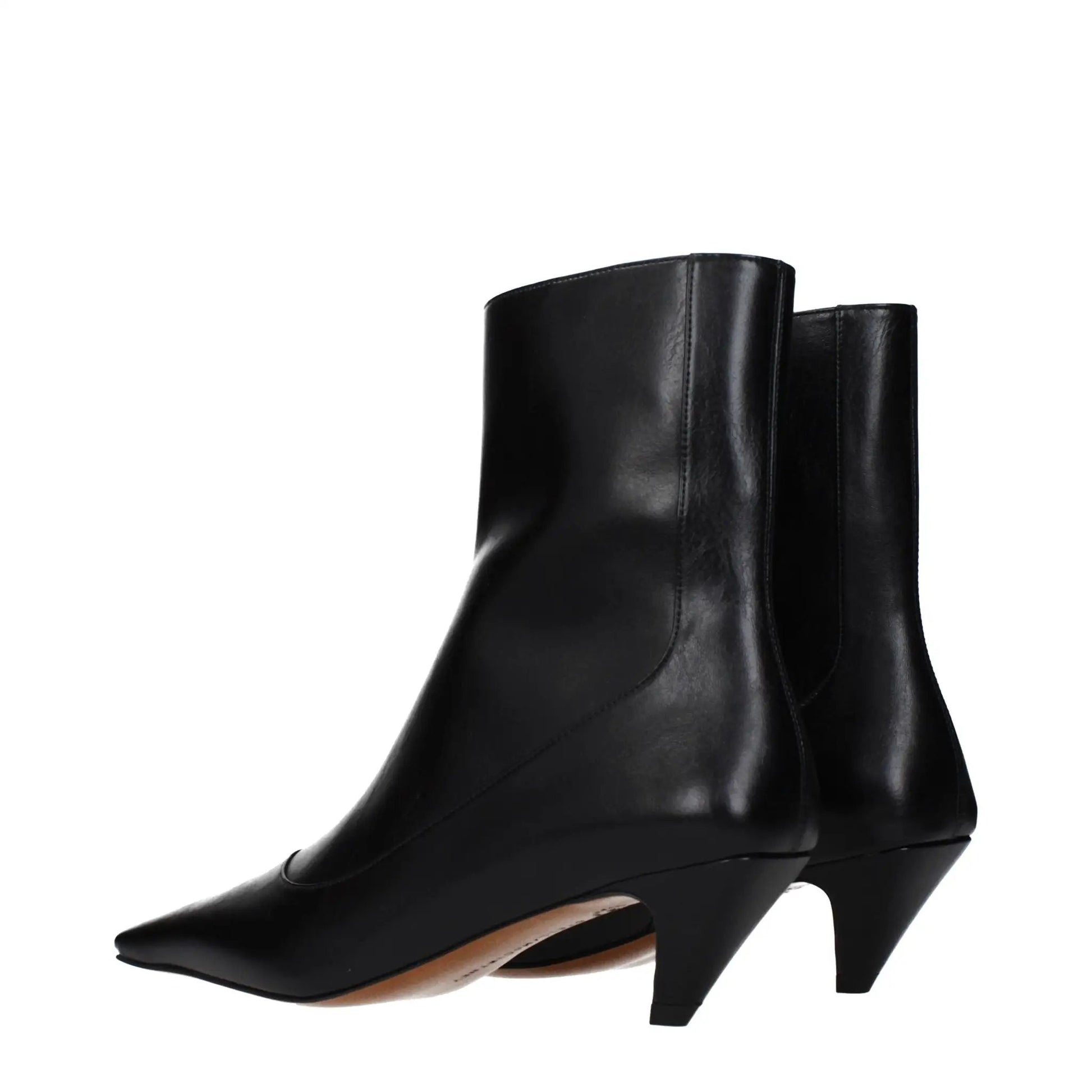 Stella McCartney Black Leather Ankle Boots by Stella McCartney