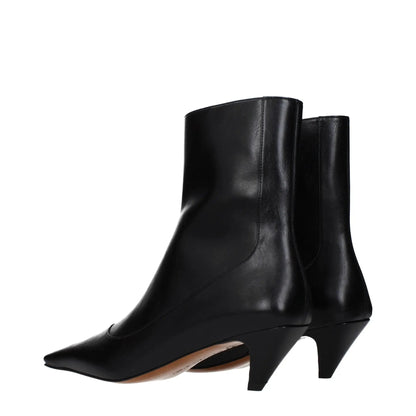 Stella McCartney Black Leather Ankle Boots by Stella McCartney