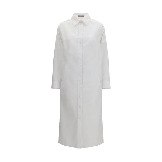 Balenciaga White Cotton Casual Dress by Balenciaga