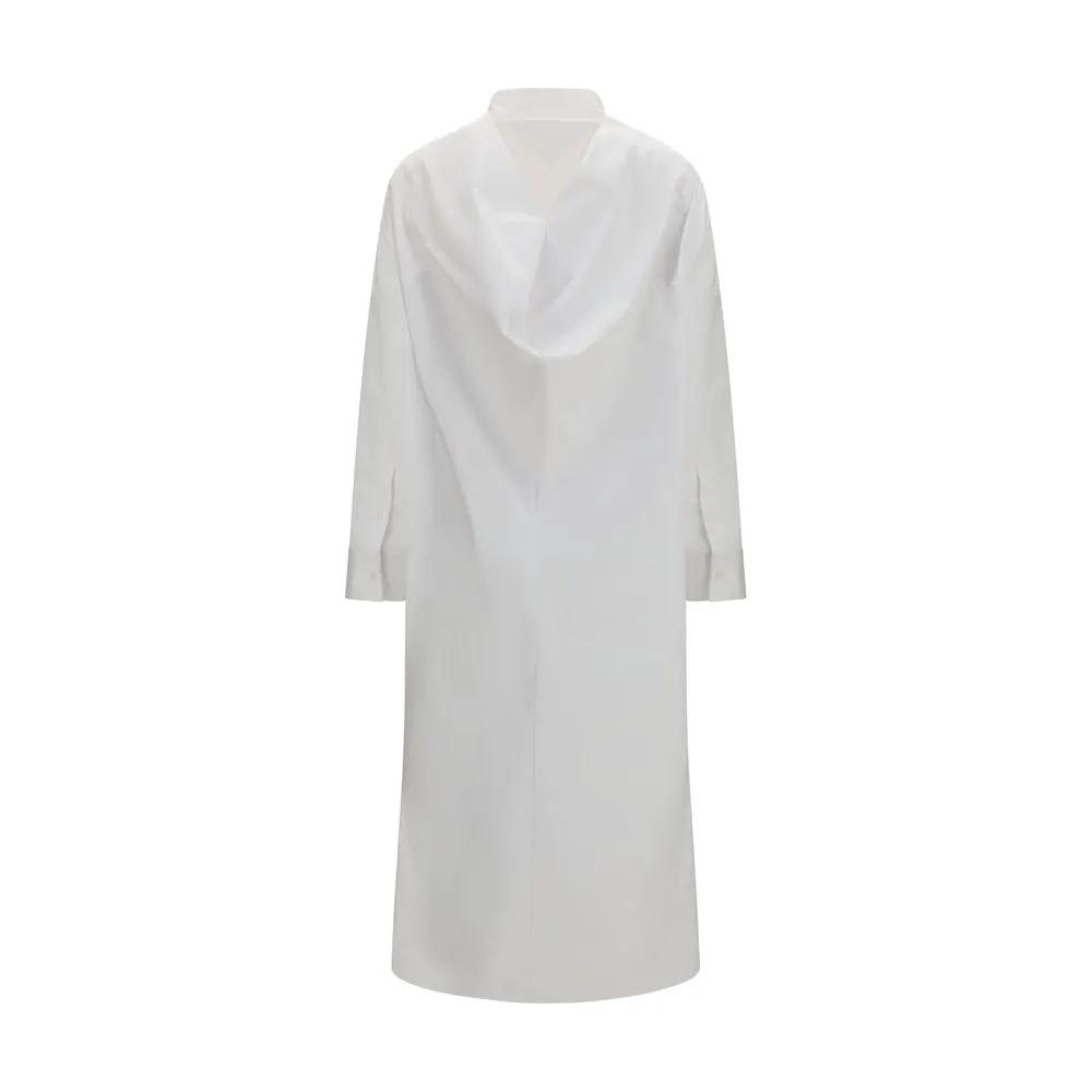Balenciaga White Cotton Casual Dress by Balenciaga