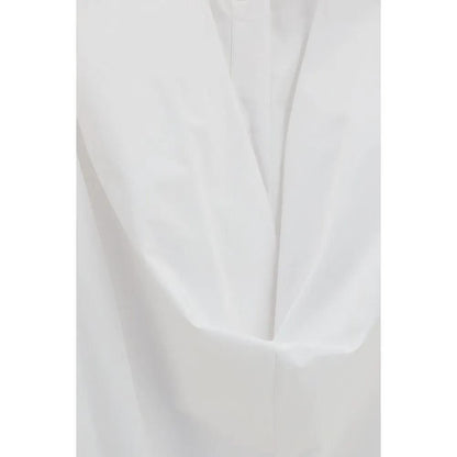 Balenciaga White Cotton Casual Dress by Balenciaga