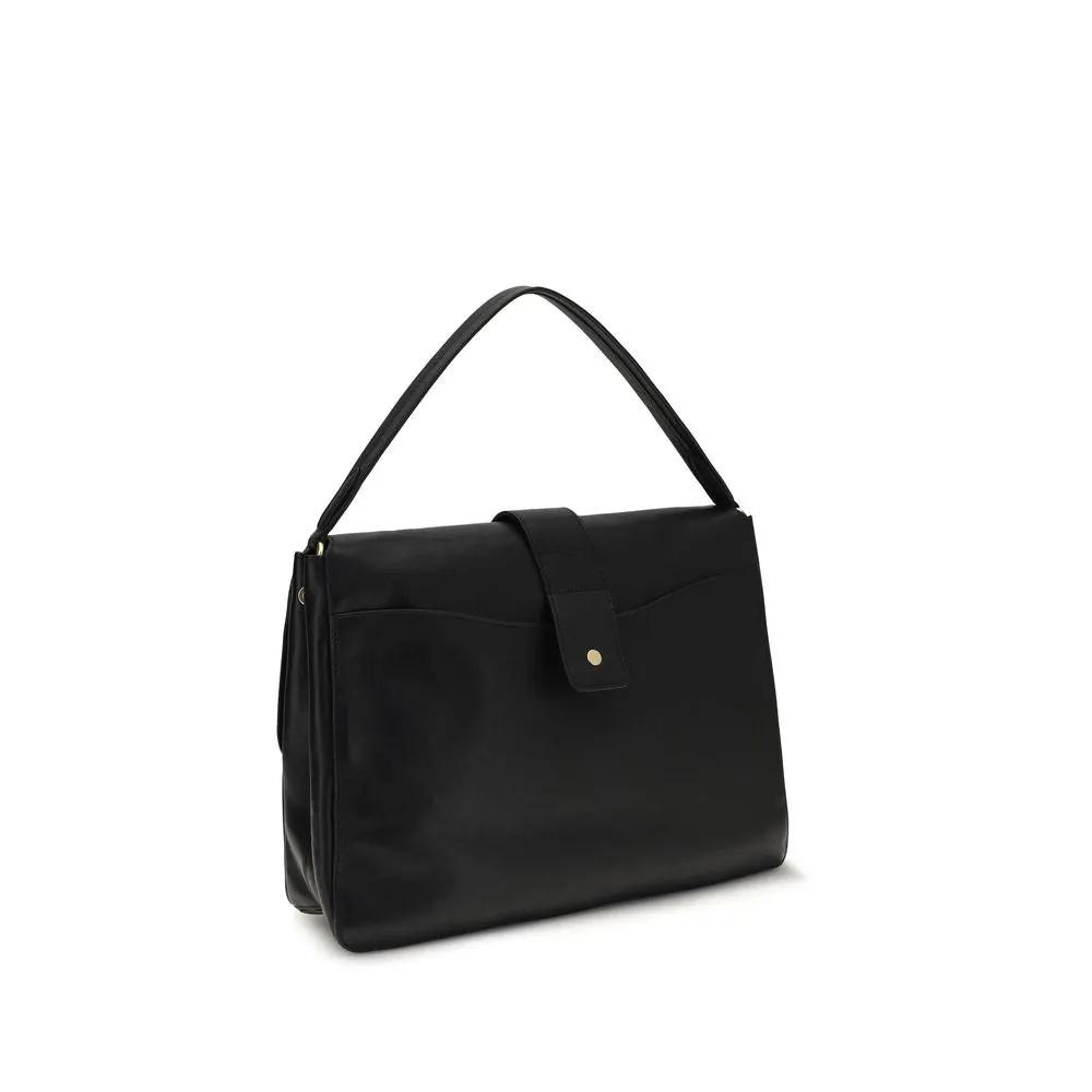 Burberry Black Lamb Ovis Aries Aries Shoulder Bag by Burberry