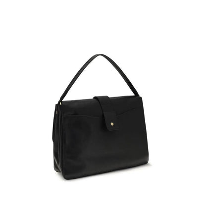Burberry Black Lamb Ovis Aries Aries Shoulder Bag by Burberry