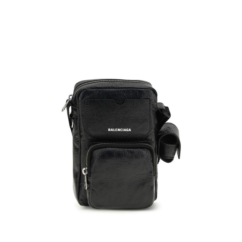 Balenciaga Black Lamb Ovis Aries Aries Shoulder Bag by Balenciaga