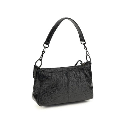 Balenciaga Black Lamb Ovis Aries Aries Shoulder Bag by Balenciaga