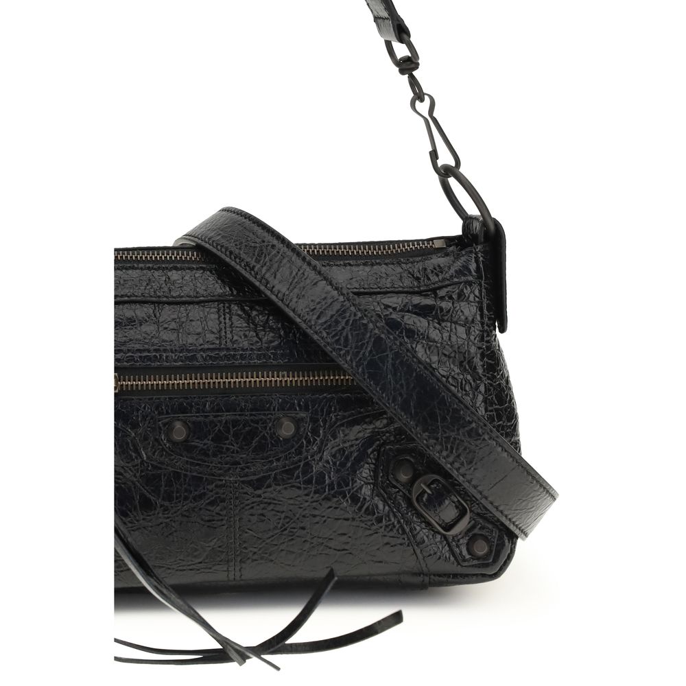 Balenciaga Black Lamb Ovis Aries Aries Shoulder Bag by Balenciaga